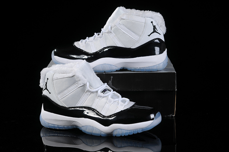 Air Jordan 11 Mens Shoes Black/White 