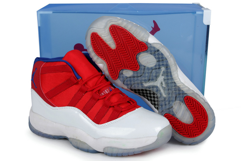 red white and blue jordan 11