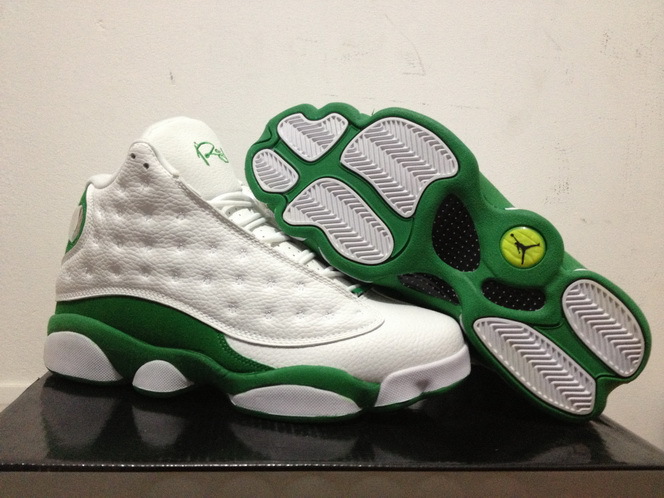 Air Jordan 13 Mens Shoes White/Green 