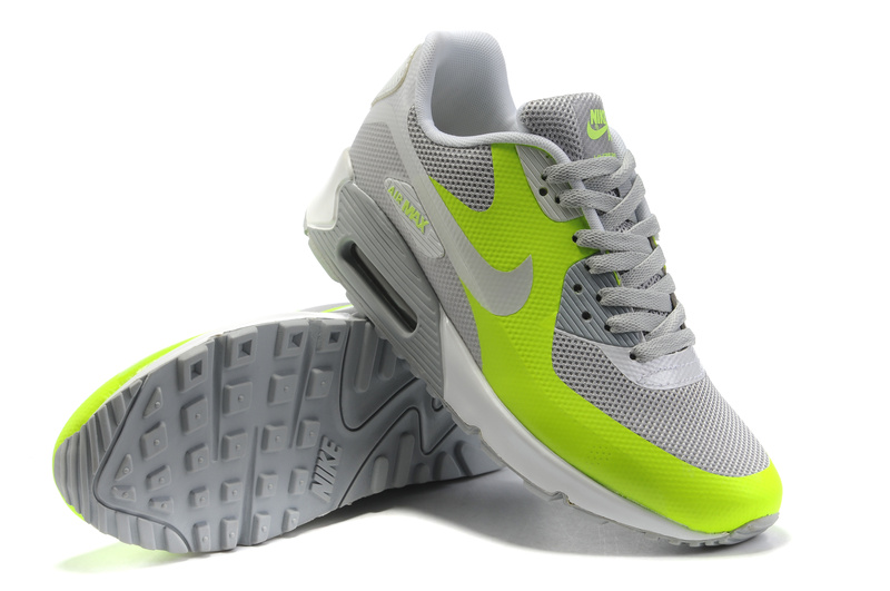 gray and lime green nike shoes